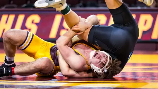 Buffalo Upends Chippewa Wrestlers, 19-14, at McGuirk Arena Image
