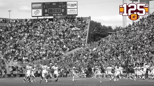 CMU Football 125: Power 5 Wins Graphic