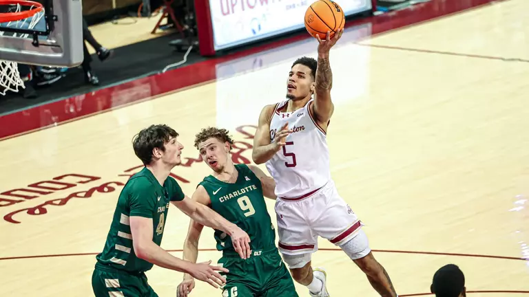 Martin Kalu shoots the basketball