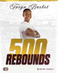 Taryn Barbot achieved 500 career rebounds