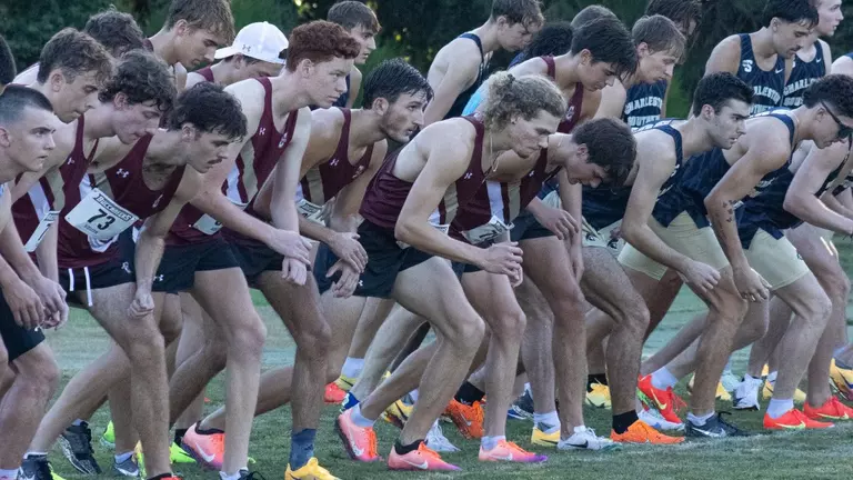 Men's cross country at start line