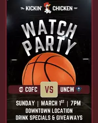 Kickin Chicken Downtown Watch Party 3/1 7PM