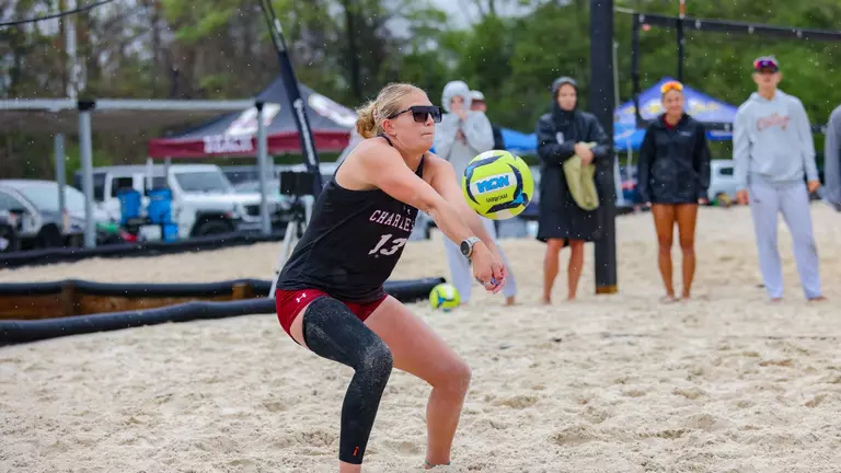 Cassie Thayse passes the ball