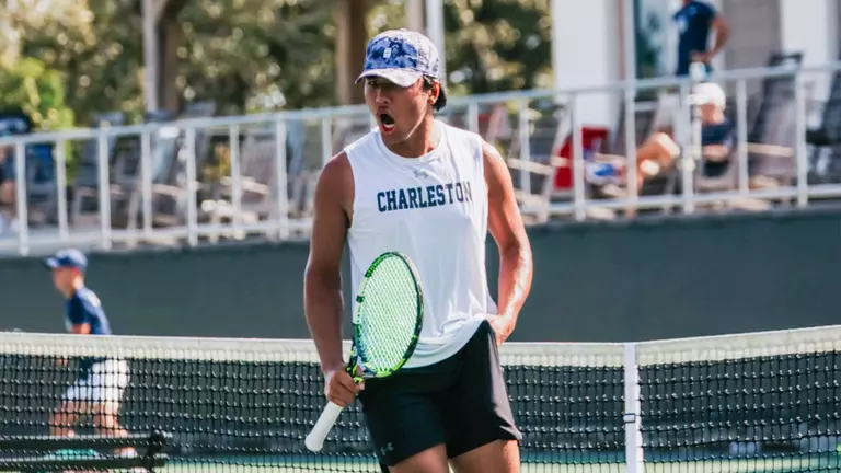Eddie Vo celebrates point