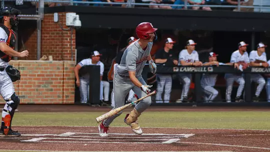 Nick Diaz dropping his bat March 27, 2026 at Campbell.