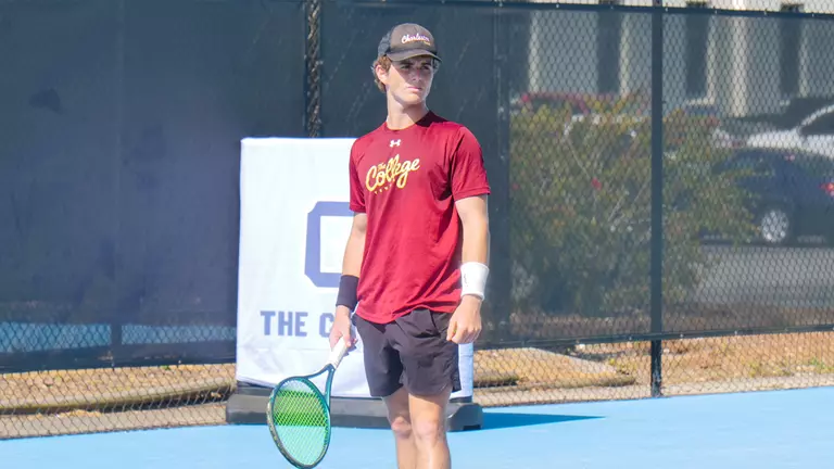 Jake Smith readies for serve