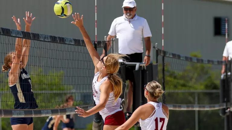 Ella Duffner attacks the ball