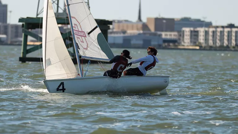 Sailors competing at practice.