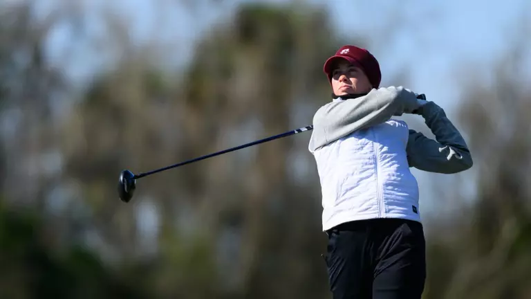 Molly Hardwick swings the club