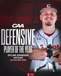 Dylan Johnson CAA Defensive Player of the Year