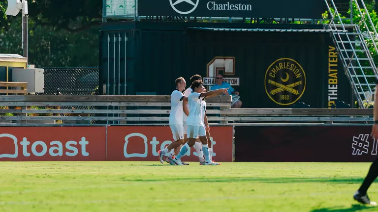 Charleston Men's Soccer Celebrates Goal