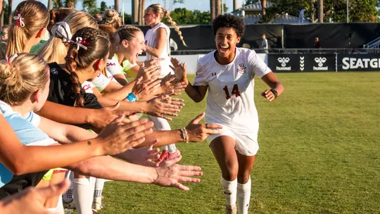 Bella Antonio going through starting lineup line
