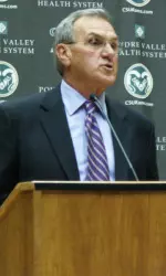 Colorado State honors Lubick during emotional press conference