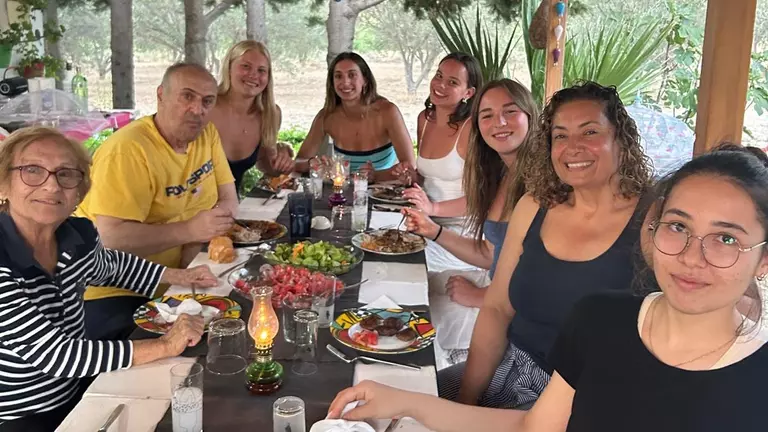 Meeting Their Friend on Her Own Turf