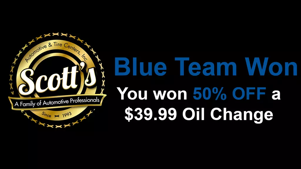Image related to 9/5 Blue Team Won! Scott's Automotive Oil Change