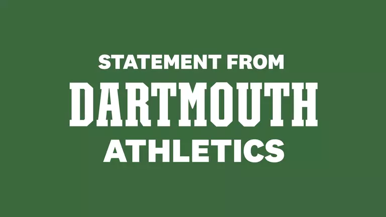 Statement from Dartmouth Athletics