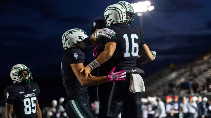 Football team Grayson Saunier Celebration Columbia Game
