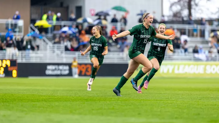 Stephanie Lathrop after her goal against Princeton