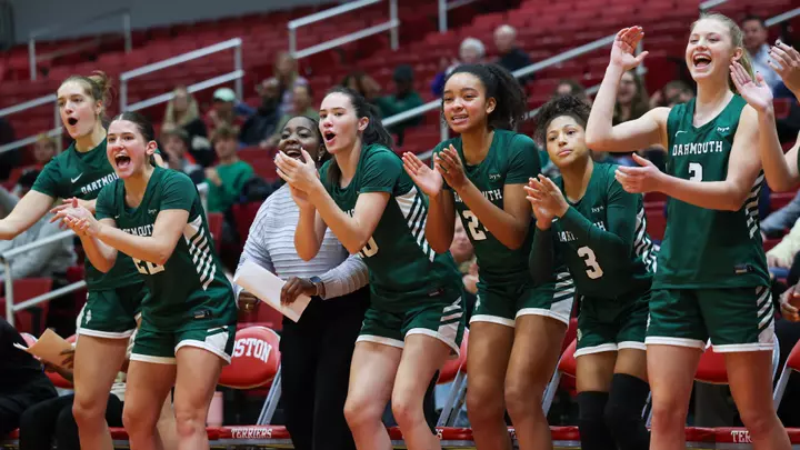 Women's Basketball Bench Celebration