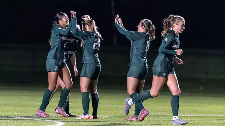 Women's soccer celebrates win over Cornell