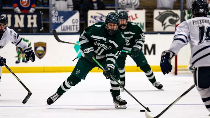 Nathan Morin carries puck vs UNH