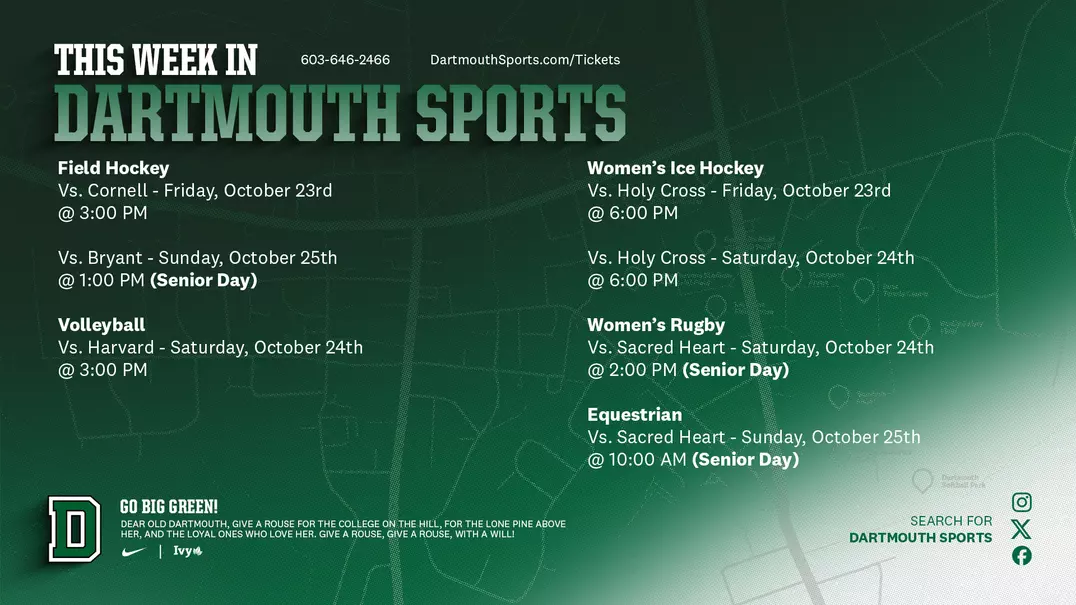 This Week in Dartmouth Sports