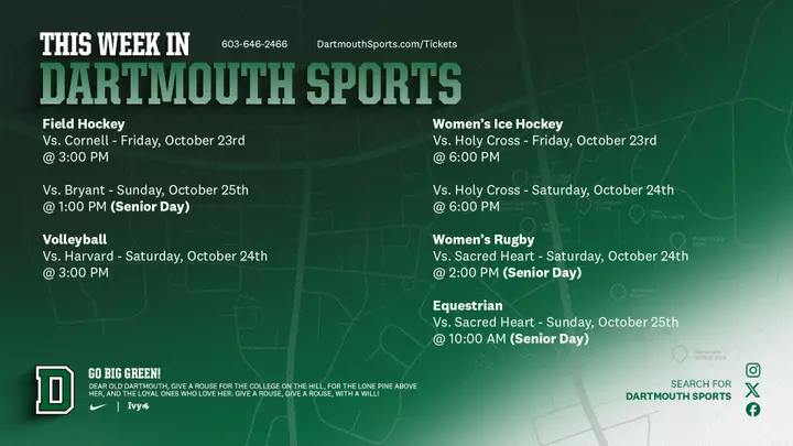 This Week in Dartmouth Sports