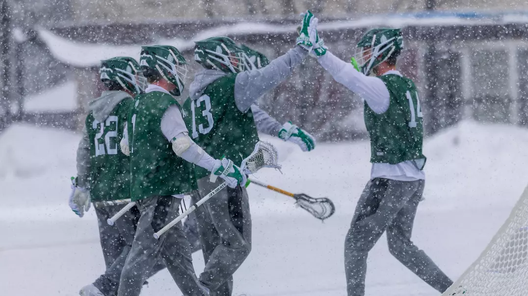 Men's Lacrosse Team Celebration Tufts