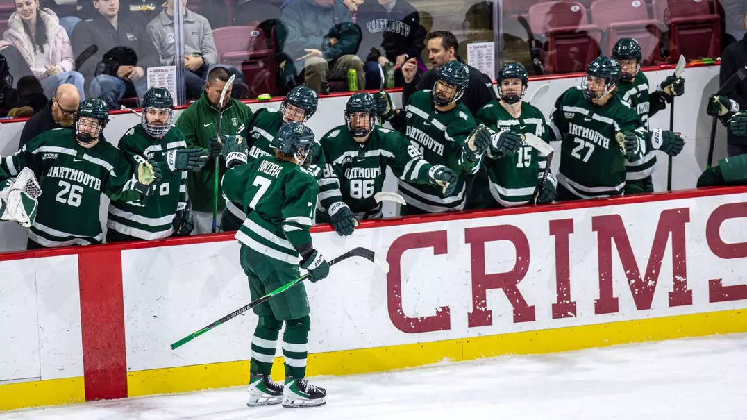 Nikita Nikora goes through the line at Harvard