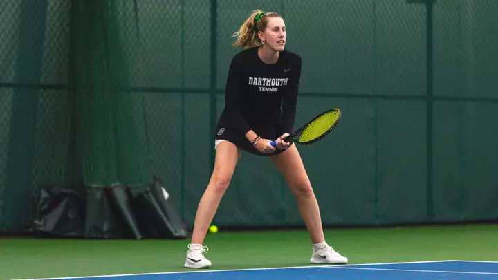 Peyton Capuano awaits serve vs. Yale