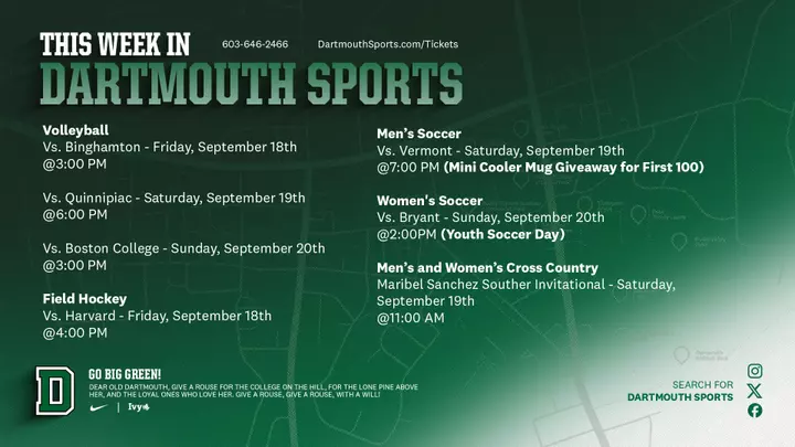 This Week in Dartmouth Sports