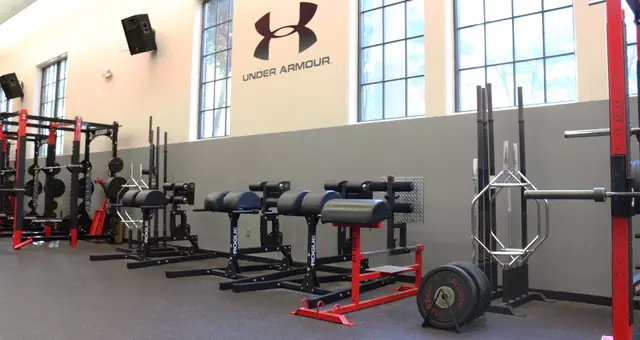 A photo of the weight room