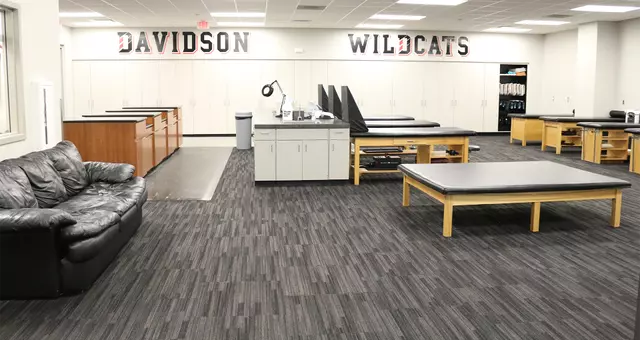 A photo of the athletic training room