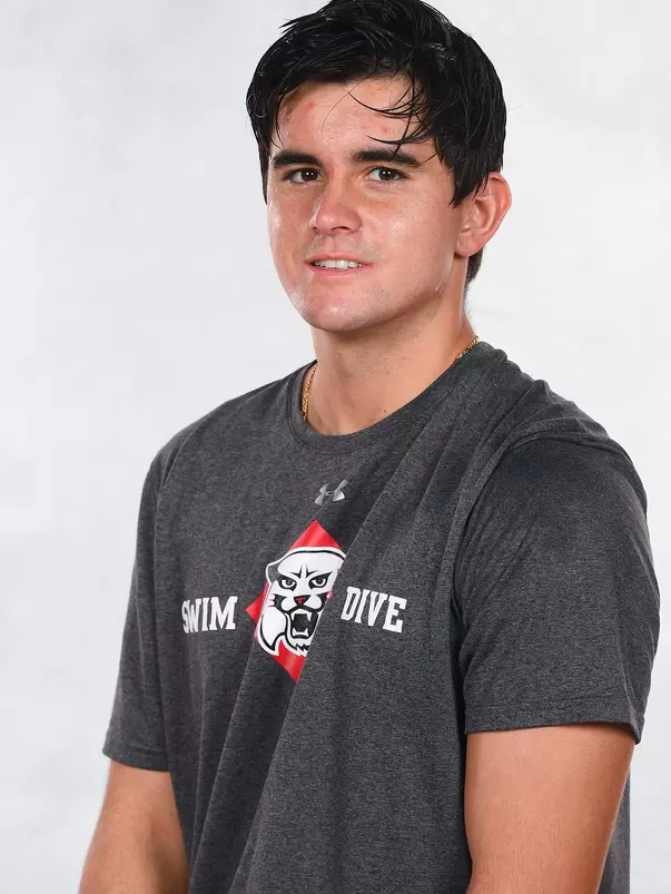 Davidson’s swimming and dive team pose for head and social media photos at the Belk Arena on Thursday, September 17, 2020 in Davidson, North Carolina.
