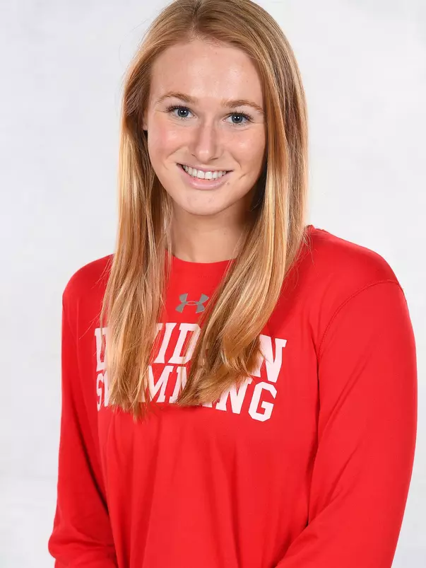 Davidson’s swimming and dive team pose for head and social media photos at the Belk Arena on Thursday, September 17, 2020 in Davidson, North Carolina.