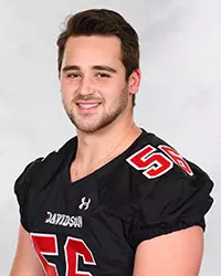 Davidson’s football team pose for head and social media photos at the Belk Arena on Monday, September 28, 2020 in Davidson, North Carolina.