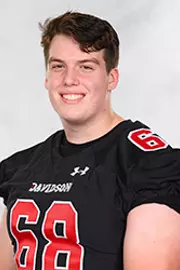 Davidson’s football team pose for head and social media photos at the Belk Arena on Monday, September 28, 2020 in Davidson, North Carolina.