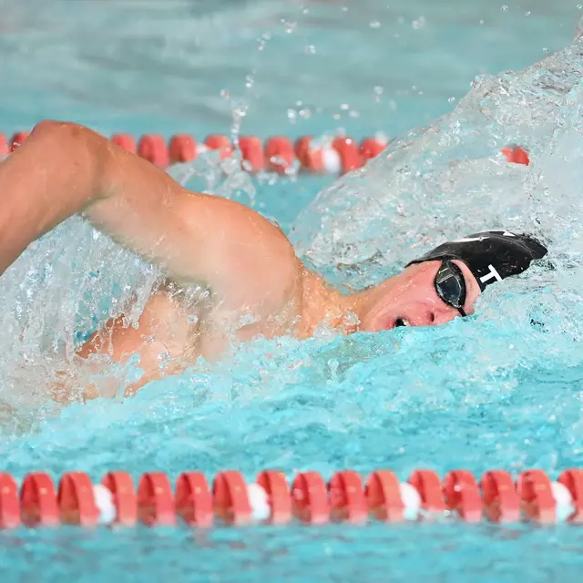 Davidson takes on William & Mary in non-conference swimming and diving action at the Charles A. Cannon Pool on Saturday, January 17, 2026 in Davidson, North Carolina. Credit - Tim Cowie/DavidsonPhotos.com @tjcowie