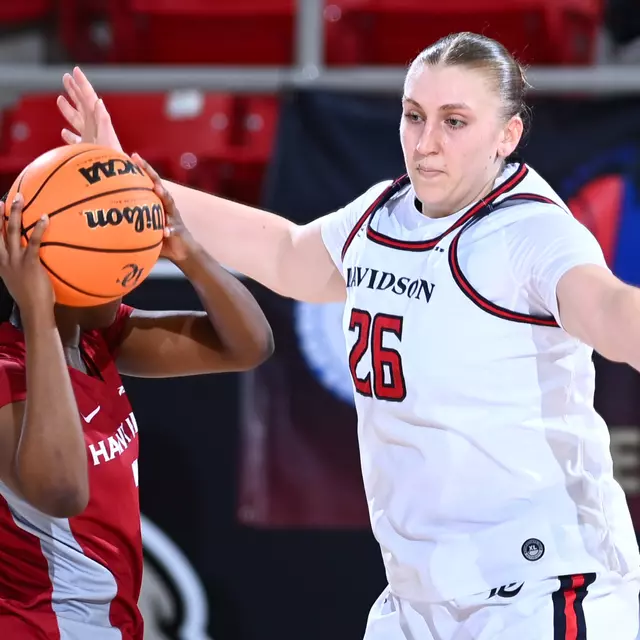 Davidson takes on Saint Joseph’s in A-10 women’s basketball action at Belk Arena on Wednesday, January 07, 2026 in Davidson, North Carolina. Credit - Tim Cowie/DavidsonPhotos.com @tjcowie