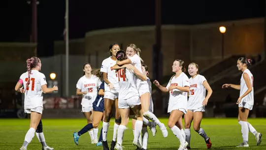 The University of Denver women's soccer team hosts Pepperdine for a West Coast Conference match at University of Denver Soccer Stadium on Wednesday, October 7. Photo by Carter Schwent/Denver Athletics.