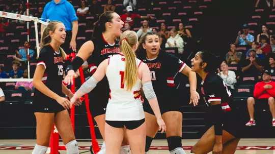 Volleyball at home in Hamilton Gym