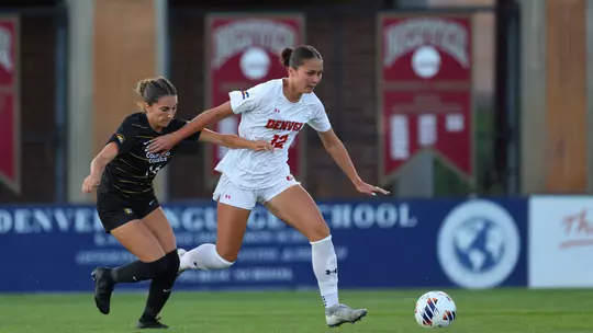 27 AUG 2026: The University of Denver women's soccer team takes on Colorado College at the University of Denver Soccer Stadium in Denver, CO. Justin Tafoya/Clarkson Creative Photography