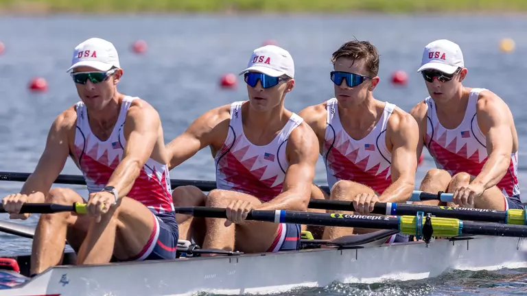 Drexel’s Justin Best and Team USA Win Gold in the Men’s Four at the Paris Olympics