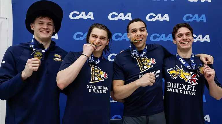 Men's Swim and Dive Sit in Third Place After Day Three of the CAA Championships