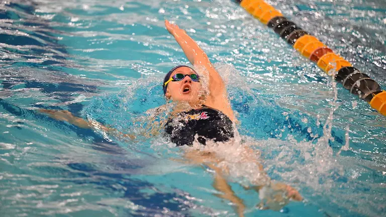 Women's Swimming and Diving Sit in Fourth Place After Day One of CAA Championships