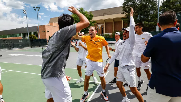 Men's Tennis Advances to CAA Championship Semifinals with 4-2 Win Over Charleston
