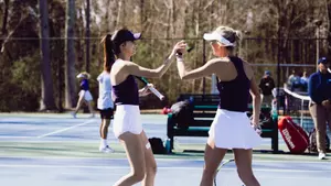 Tennis home celebration
