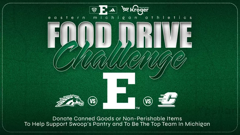 EMU Facing CMU & WMU in MAC Rivalry Canned Food Drive