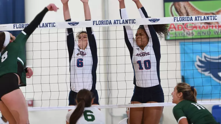 Three-Headed Attack Helps Volleyball Defeat FIU