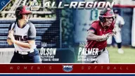 Softball’s Palmer, Olson Earn NFCA All-Region Team Honors